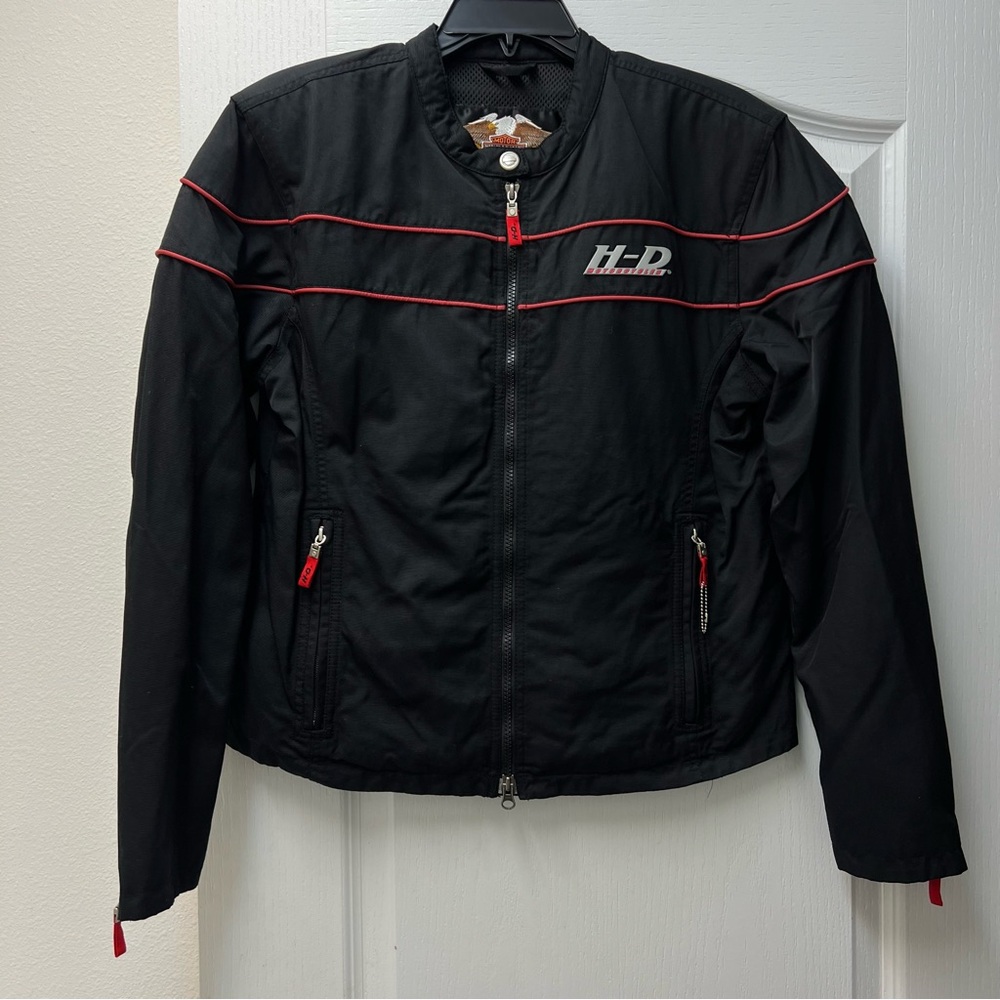 Harley Davidson Sleek Well Built Moto Motorcycle Jacket Sz L